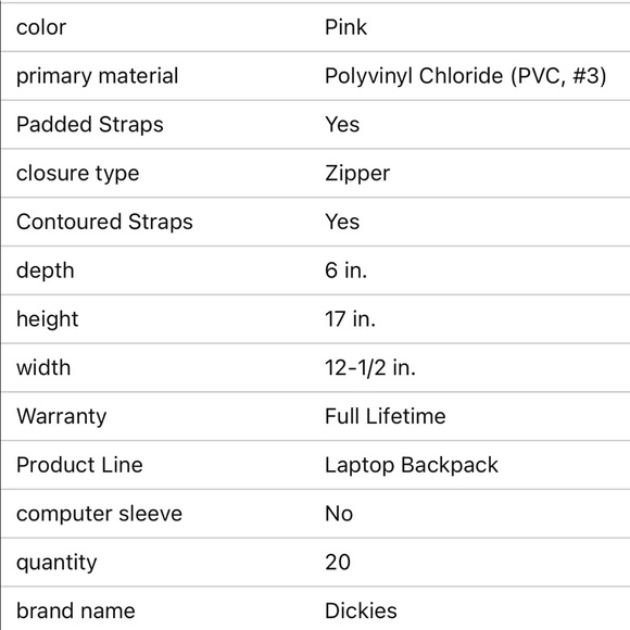 Dickies Clear Student Backpack, - Picture 4 of 16